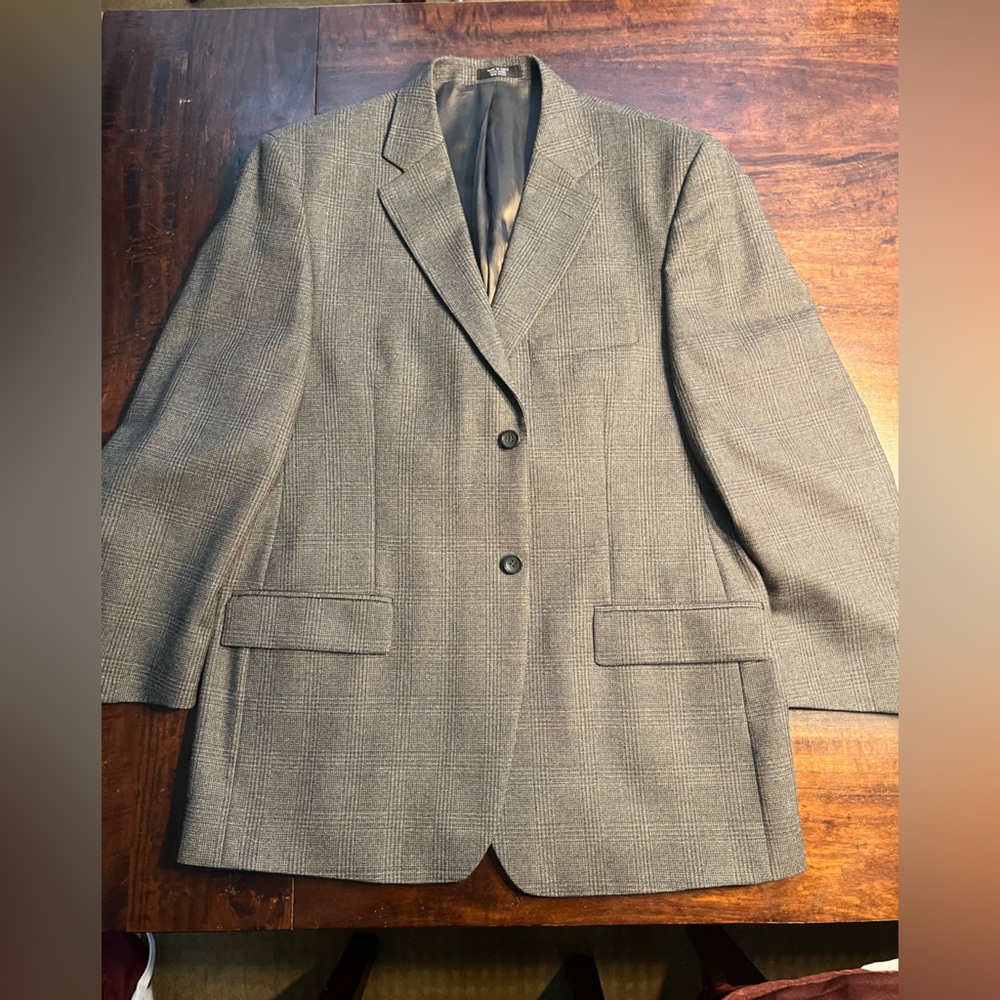 Jones New York Men's Checkered Tan Blazer